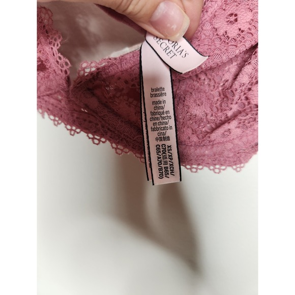 Victoria's Secret XS Bralette‎ Rose Floral Lace Adjustable Straps NEW Coquette - Picture 4 of 5